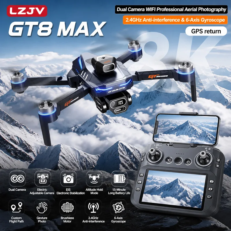 Drone Multispectral - Drone pliable GT8 Max 8K HD
