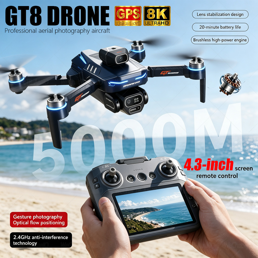 Drone Multispectral - NOUVEAU Drone RC GT8 HD 4K