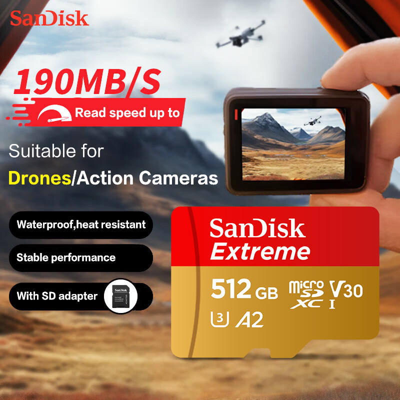 SanDisk-Carte Micro SD V30, 32 - Drone Cinematic avis et prix